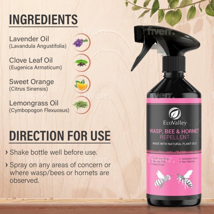 EcoValley Wasp Bee and Hornet Repellent Spray