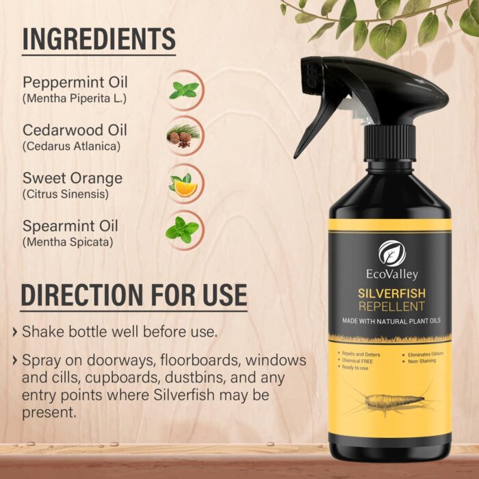 EcoValley Natural Silverfish Repellent Spray