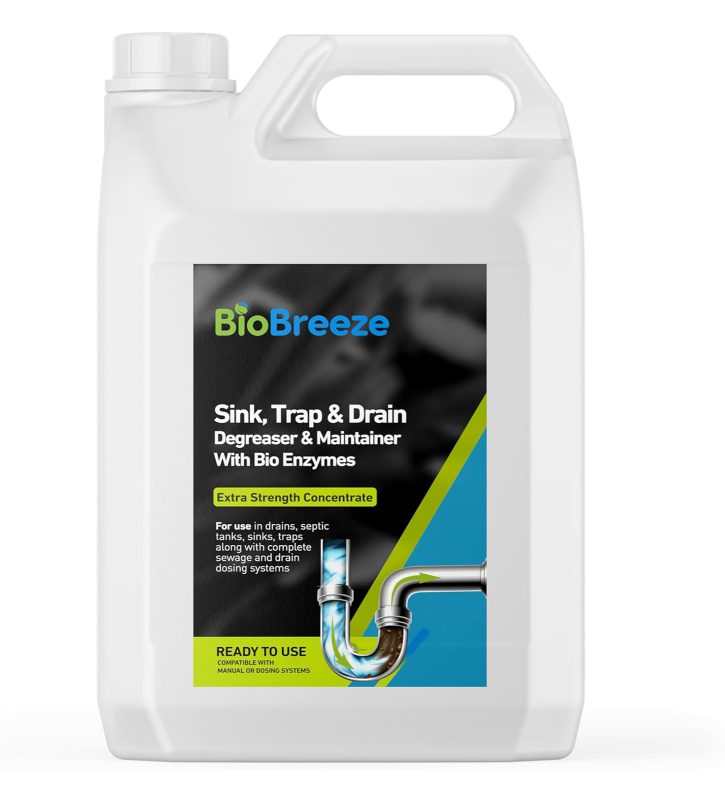 BioBreeze sink trap enzyme cleaner, 5 litre plastic container